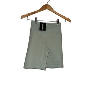 Rawgear Women's High Waist Active Stretch Pull On Biker Shorts Size XS Green NWT